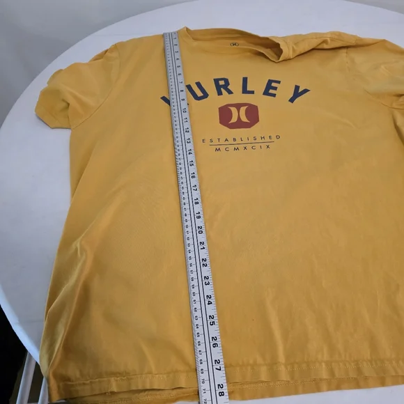 Hurley Mustard Yellow Blue Red Top Size XL - Picture 7 of 7